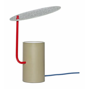 Khaki stolová lampa so skleneným tienidlom (výška  35 cm) Disc – Hübsch