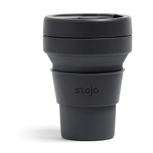 Antracitovosivý skladací hrnček Stojo Pocket Cup Carbon, 355 ml