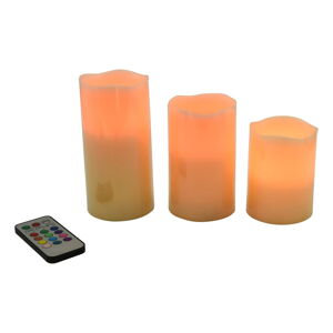 LED sviečky v sade 3 ks (výška 10 cm) - Hilight
