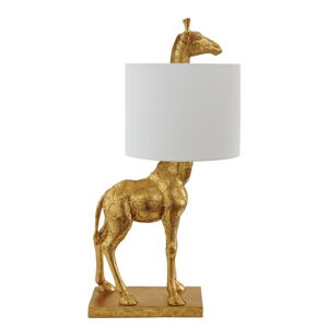 Stolová lampa v zlatej farbe s textilným tienidlom (výška  70 cm) Silas – Bloomingville