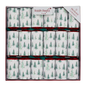 Vianočné crackery v súprave 12 ks Green Pine Tree – Robin Reed