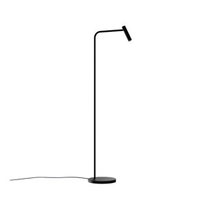 Čierná stojacia lampa SULION Alexia, výška 148 cm